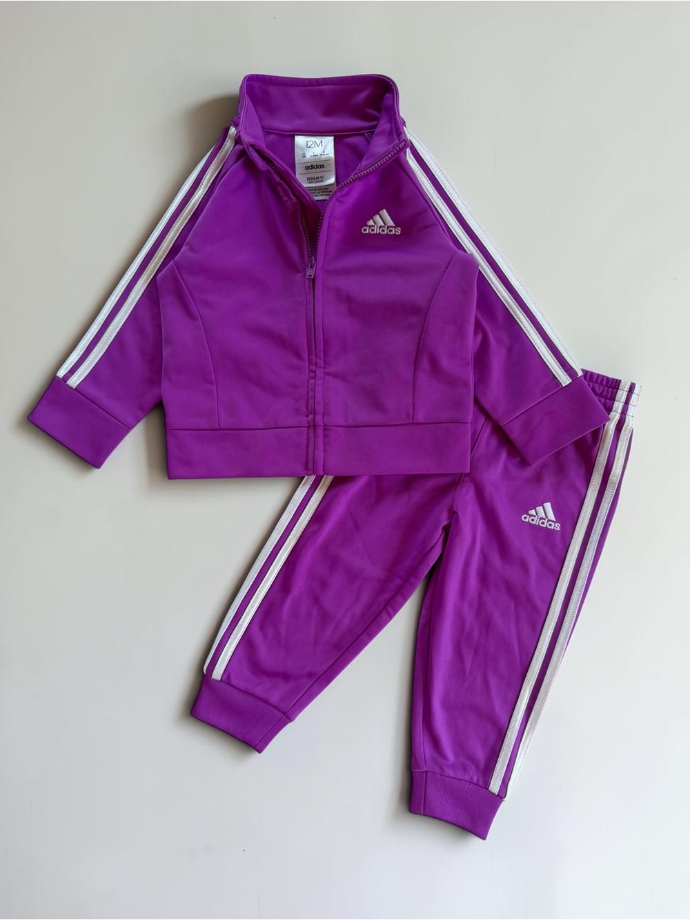 ADIDAS EUC Girls Full Zip Track Jacket & Jogger 2PC Set